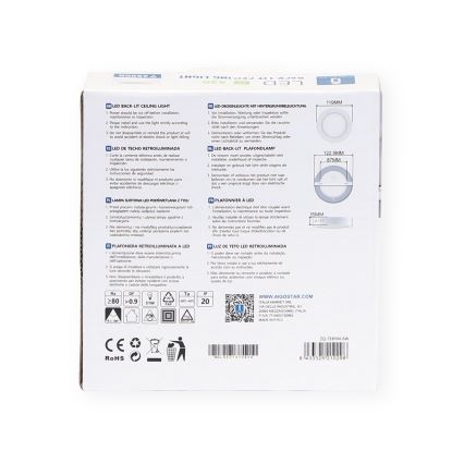 Aigostar - LED Plafoniera LED/6W/230V diametro 12,3 cm 3000K bianco