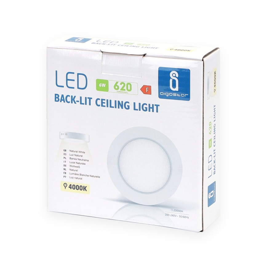 Aigostar - LED Plafoniera LED/6W/230V diametro 12,3 cm 4000K bianco