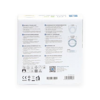 Aigostar - LED Plafoniera LED/6W/230V diametro 12,3 cm 4000K bianco