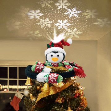 Aigostar - LED Proiettore natalizio di fiocchi di neve LED/5W/230V bianco freddo pinguino