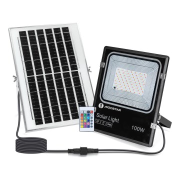 Aigostar - LED RGB Faro solare dimmerabile LED/100W/3,2V IP66 + telecomando
