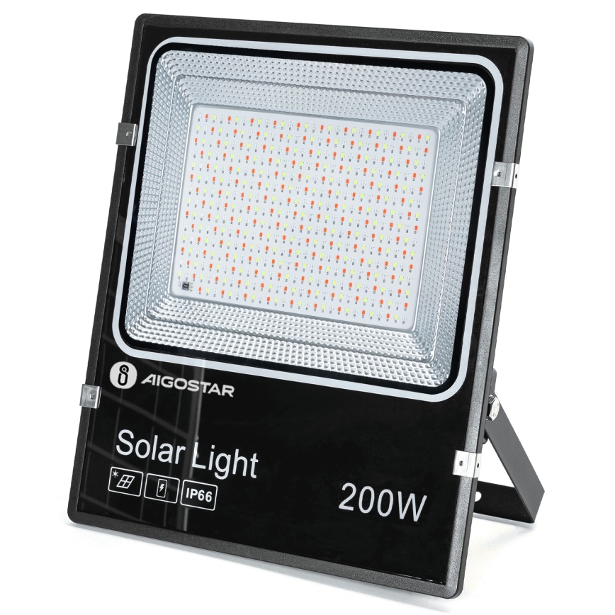 Aigostar - LED RGB Faro solare dimmerabile LED/200W/3,2V IP66 16000 mAh + telecomando