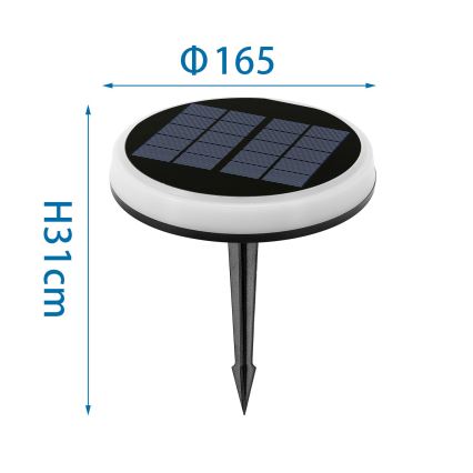 Aigostar - LED RGBIC Lampada solare LED/0,6W/3,7V IP65