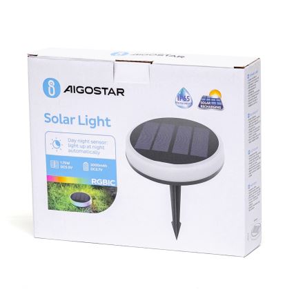 Aigostar - LED RGBIC Lampada solare LED/0,6W/3,7V IP65