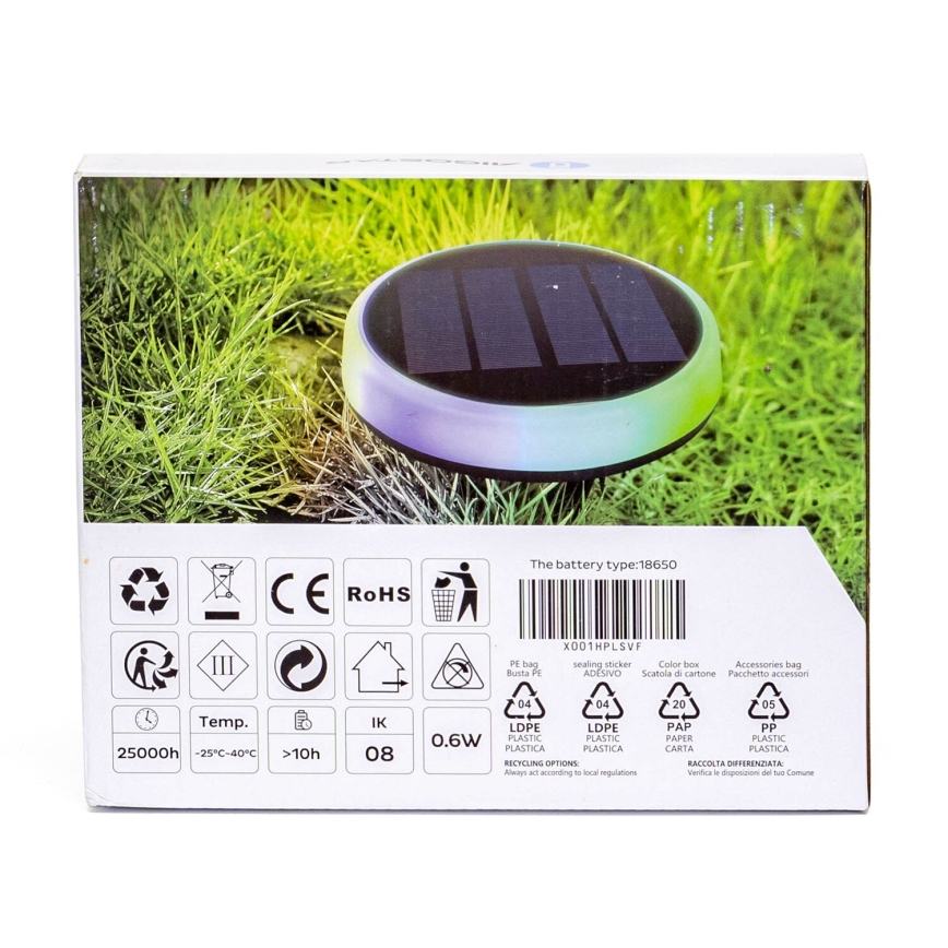 Aigostar - LED RGBIC Lampada solare LED/0,6W/3,7V IP65