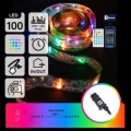 Aigostar - LED RGBICW Catena luminosa natalizia intelligente da esterno MESH 100xLED 10 m IP44 + telecomando