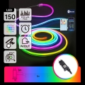 Aigostar - LED RGBICW Catena luminosa natalizia intelligente da esterno MESH 150xLED 5m IP44 + telecomando