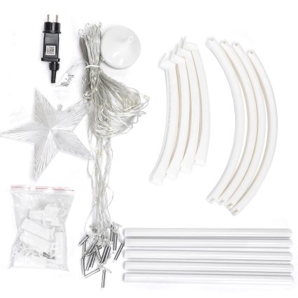 Aigostar - LED RGBICW Decorazione natalizia per esterni 165 LED/230 V 1,8 m IP44 + telecomando