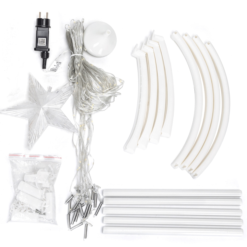 Aigostar - LED RGBICW Decorazione natalizia per esterni 165 LED/230 V 1,8 m IP44 + telecomando