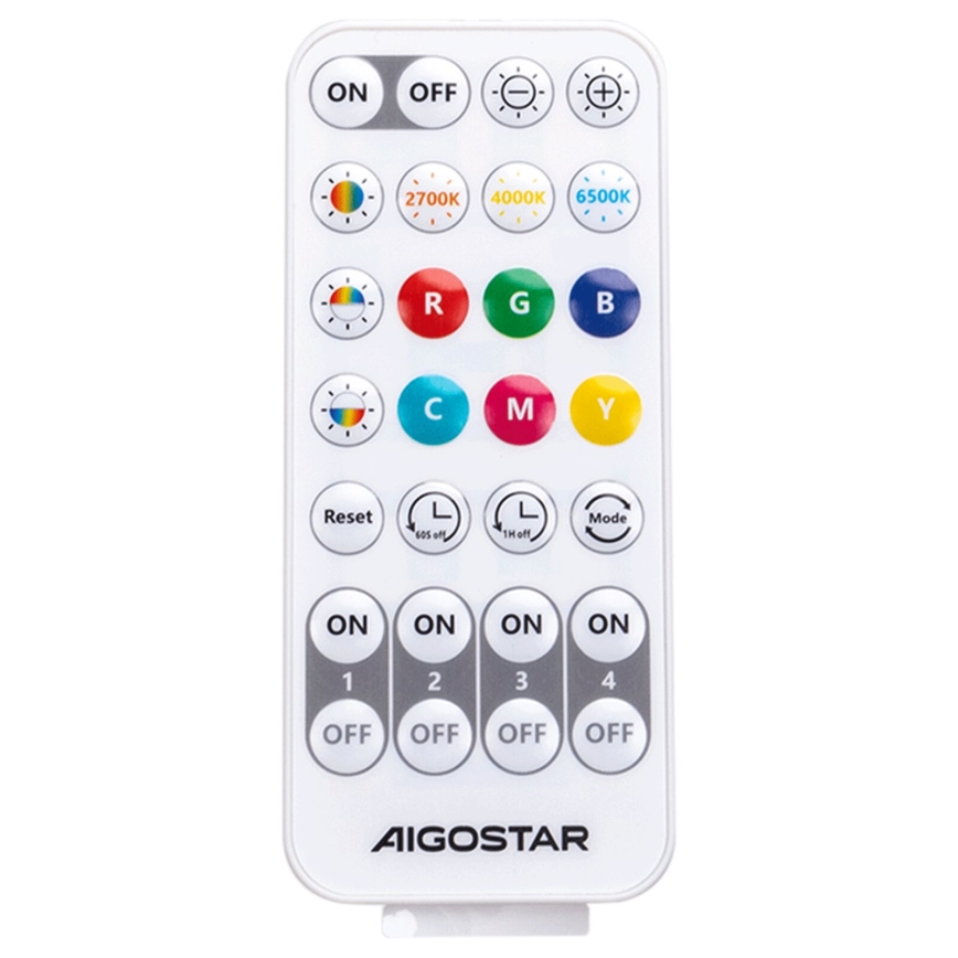 Aigostar - LED RGBW Applique dimmerabile MESH Smart LED/8W/230V + telecomando