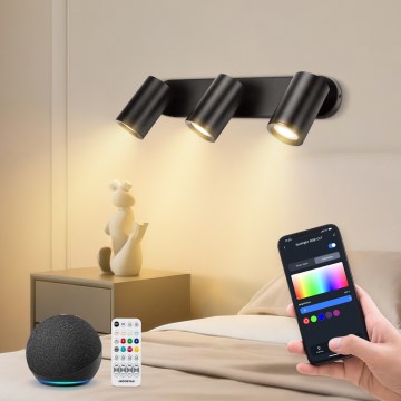 Aigostar - LED RGBW Faretto dimmerabile MESH 3xLED/4,9W/230V 2700-6500K bianco + telecomando