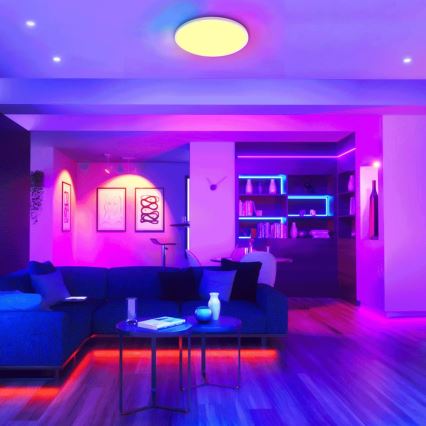 Aigostar - LED RGBW Plafoniera dimmerabile da bagno LED/24W/230V 3000-6500K diametro 42 cm IP44 + telecomando