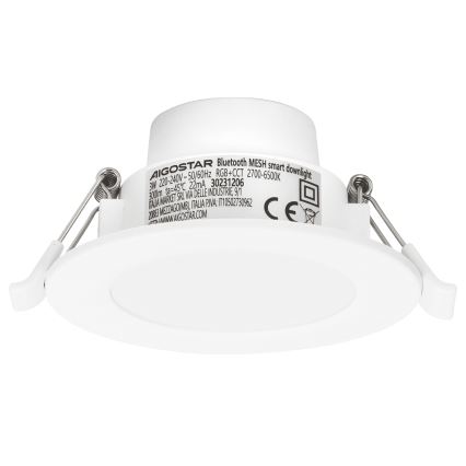 Aigostar - LED RGBW Lampada da incasso dimmerabile per bagni MESH Smart LED/3W/230V 2700-6500K IP44
