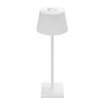 Aigostar - LED RGBW Lampada da tavolo ricaricabile dimmerabile per esterni LED/4W/5V 3600mAh bianco IP54