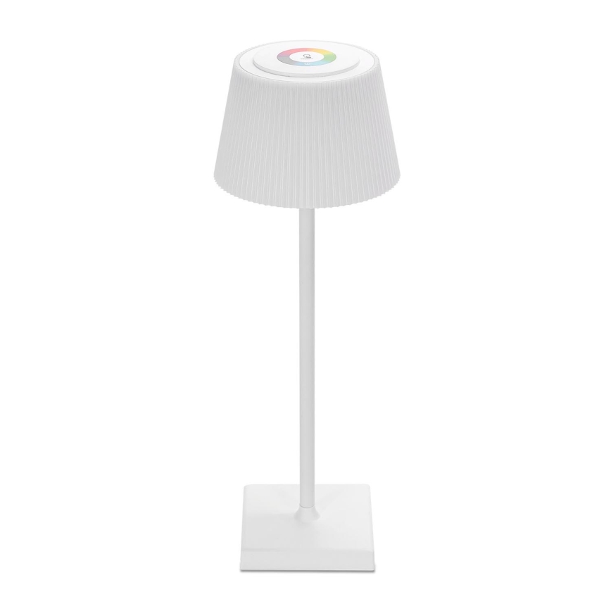 Aigostar - LED RGBW Lampada da tavolo ricaricabile dimmerabile per esterni LED/4W/5V 3600mAh bianco IP54