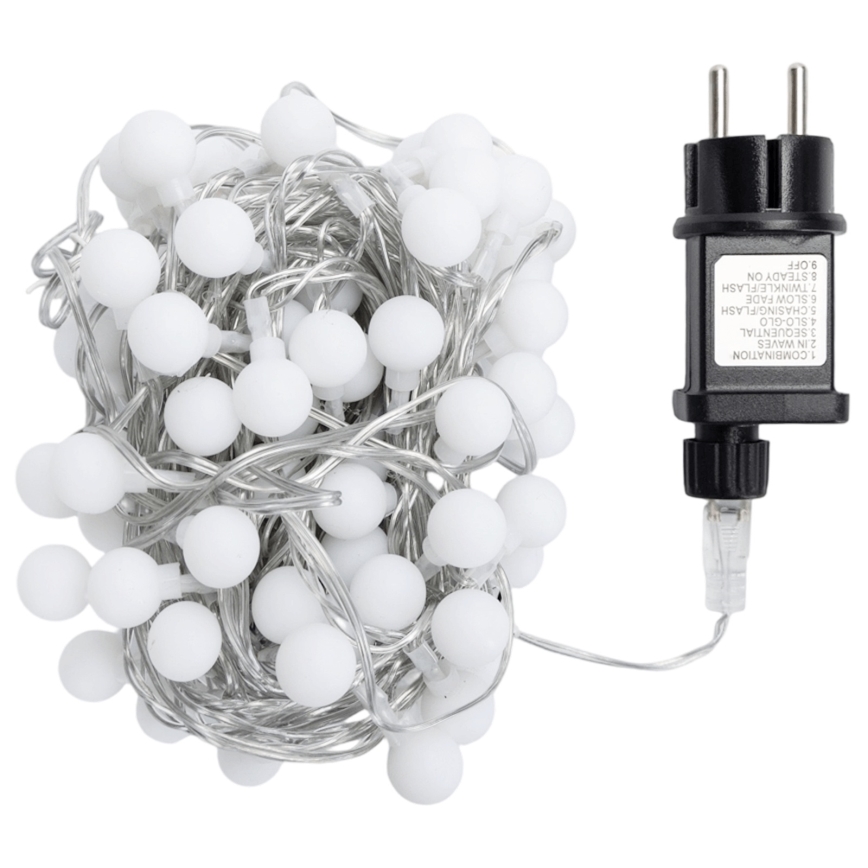 Aigostar - Catena luminosa decorativa da esterno a LED, 100 LED, 8 funzioni, 10 m, IP44, multicolore