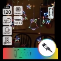 Aigostar - LED RGBY Catena luminosa natalizia da esterno 120 LED / 8 funzioni 3 x 0,6 m IP44 multicolore + telecomando