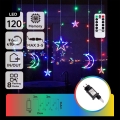 Aigostar - LED RGBY Catena luminosa natalizia da esterno 120xLED/8 funzioni 3x0,6m IP44 multicolore + telecomando