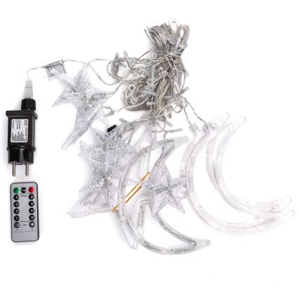 Aigostar - Catena luminosa LED RGBY da esterno 120xLED/8 funzioni 3x0,6m IP44 multicolore + telecomando