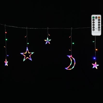 Aigostar - LED RGBY Catena luminosa natalizia da esterno 120xLED/8 funzioni 3x0,6m IP44 multicolore + telecomando