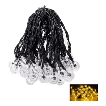 Aigostar - LED Solare catena decorativa 50xLED/8 funzioni 12m IP65 800 mAh bianco caldo