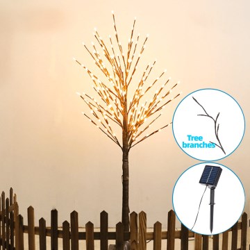 Aigostar - LED Solare decorazione 152xLED/3,8m IP65 bianco caldo albero