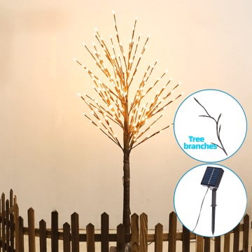 Aigostar - LED Solare decorazione 24xLED/2,6m IP65 bianco caldo albero