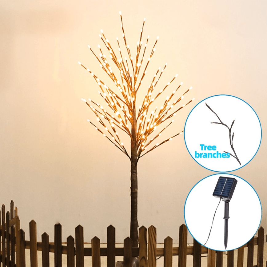 Aigostar - LED Solare decorazione 24xLED/2,6m IP65 bianco caldo albero