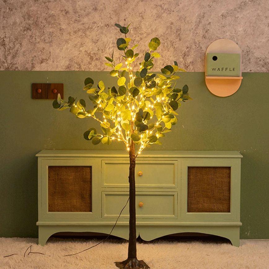 Aigostar - LED Solare decorazione 30xLED/2,6m IP65 bianco caldo eucalipto