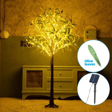 Aigostar - LED Solare decorazione 30xLED/2,6m IP65 bianco caldo oliva