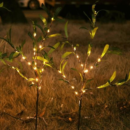 Aigostar - LED Solare decorazione 60xLED/3,5m IP65 bianco caldo oliva