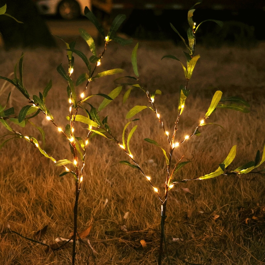 Aigostar - LED Solare decorazione 60xLED/3,5m IP65 bianco caldo oliva