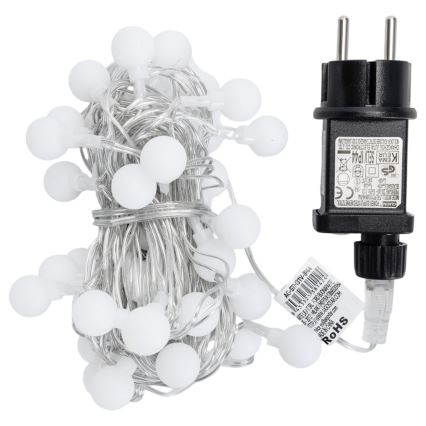 Aigostar - Catena luminosa decorativa da esterno 50xLED/8 funzioni 5 m IP44 bianco freddo