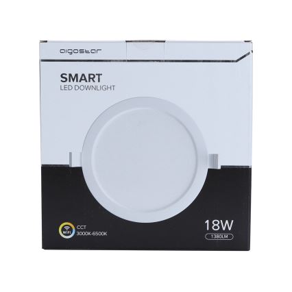 Aigostar - Luce LED da incasso dimmerabile LED/18W/230V Wi-Fi d. 22 cm