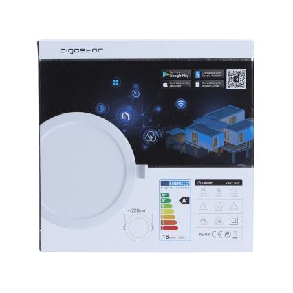 Aigostar - Luce LED da incasso dimmerabile LED/18W/230V Wi-Fi d. 22 cm