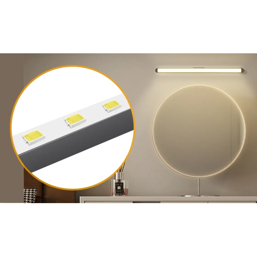 Aigostar - Illuminazione per specchio ricaricabile dimmerabile a LED, 2,9 W / 5 V / 2000 mAh