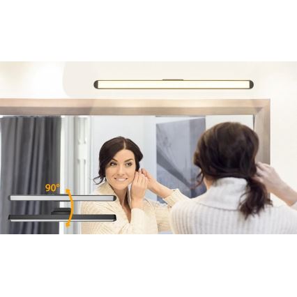 Aigostar - Illuminazione per specchio ricaricabile dimmerabile a LED, 2,9 W / 5 V / 2000 mAh