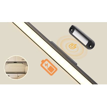 Aigostar - Illuminazione per specchio ricaricabile dimmerabile a LED, 2,9 W / 5 V / 2000 mAh