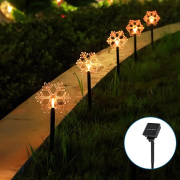 Aigostar - Luce solare di Natale LED/0,054W/1,2V 1m IP65 bianco caldo