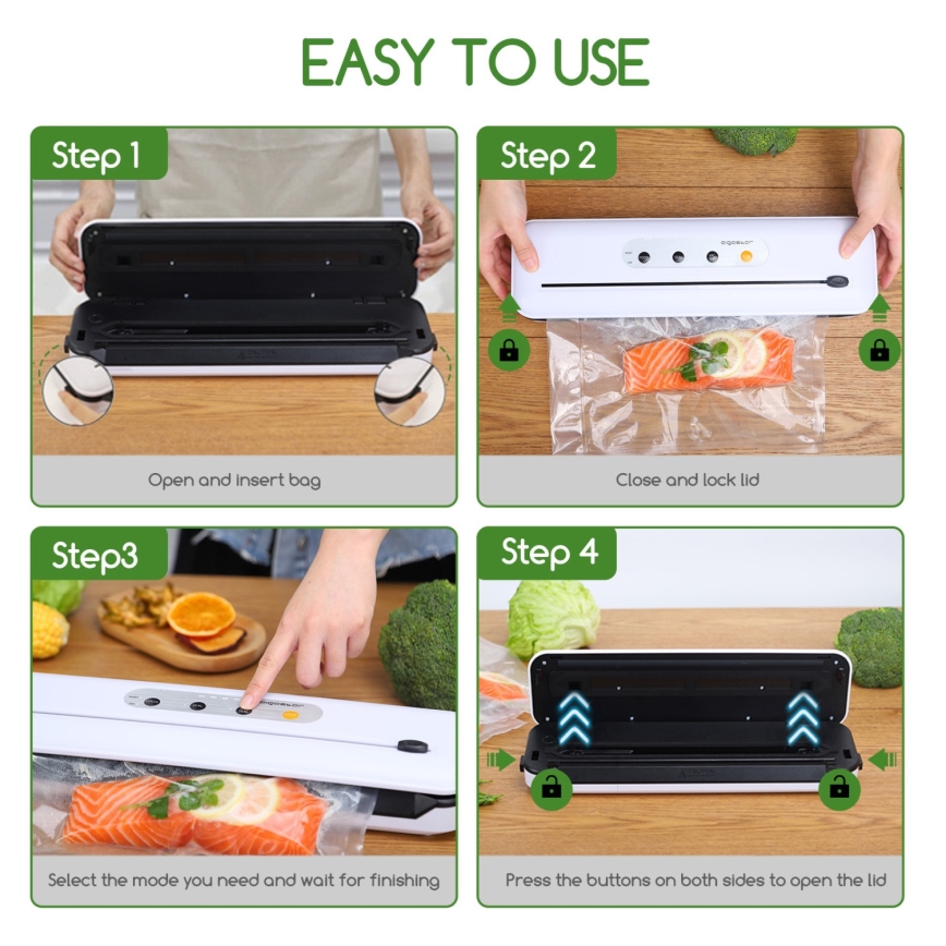 Aigostar - Macchina sottovuoto per alimenti 110W/230V