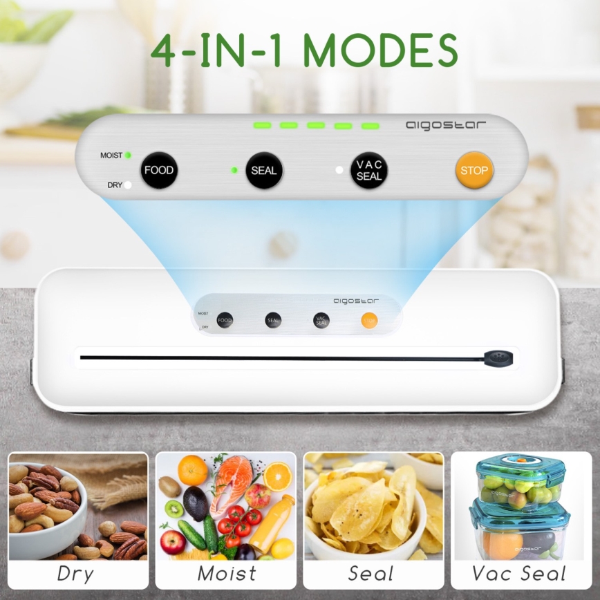 Aigostar - Macchina sottovuoto per alimenti 110W/230V