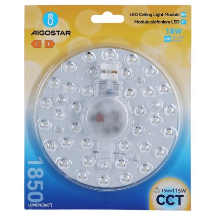Aigostar - Modulo magnetico LED/18W/230V 3000/4000/6500K