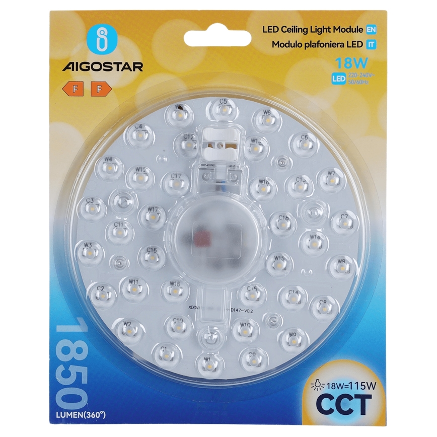 Aigostar - Modulo magnetico LED/18W/230V 3000/4000/6500K