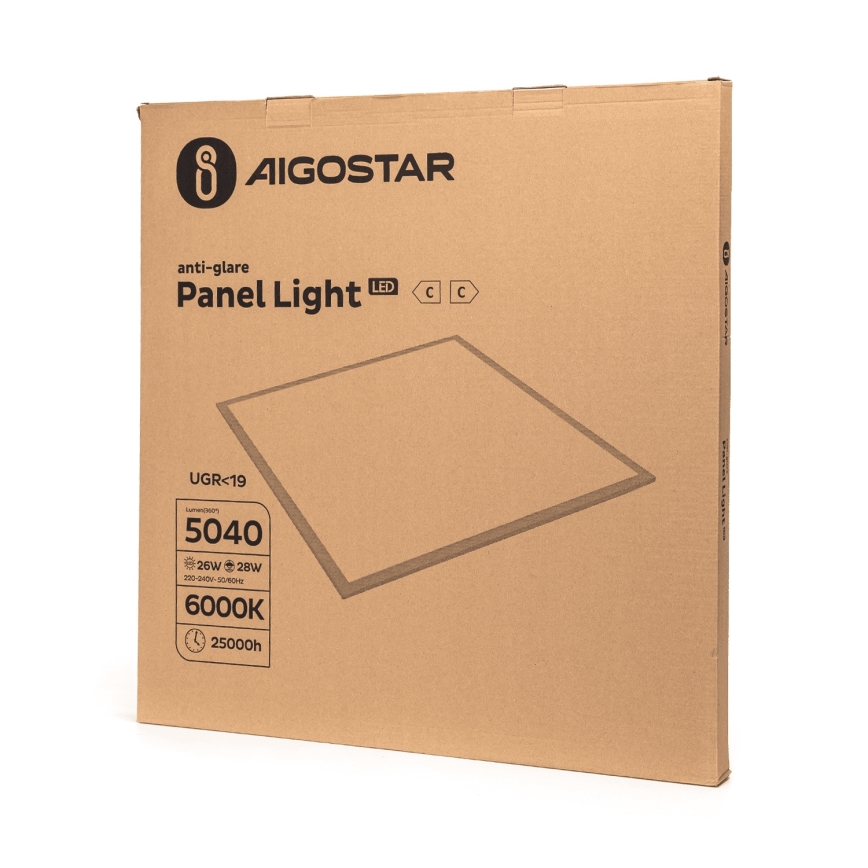 Aigostar - Pannello LED per controsoffitto/28W/230V Ad alta efficienza UGR19 6000K 59,5x59,5 cm