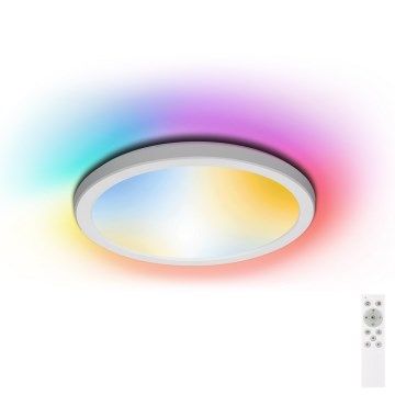Aigostar - Plafoniera da bagno dimmerabile LED RGBW LED/18W/230V 3000-6500K diam. 30 cm IP44 + telecomando