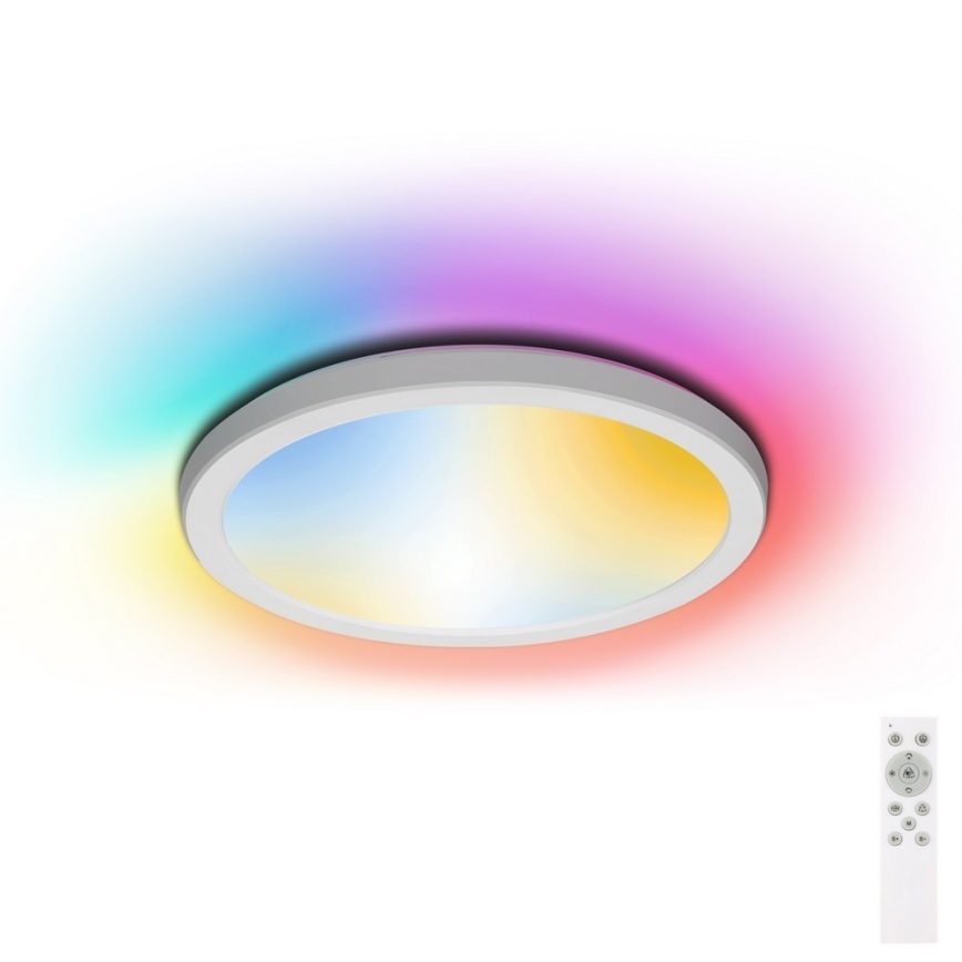 Aigostar - Plafoniera da bagno dimmerabile LED RGBW LED/18W/230V 3000-6500K diam. 30 cm IP44 + telecomando