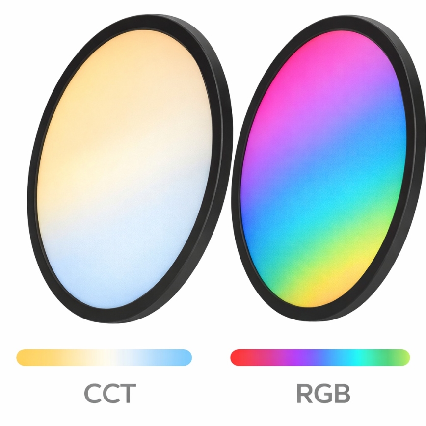 Aigostar - Plafoniera dimmerabile LED RGBW MESH LED/24W/230V 3000-6500K nera + telecomando
