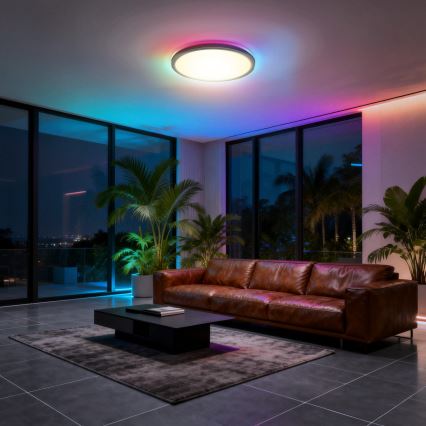 Aigostar - Plafoniera dimmerabile LED RGBW MESH LED/24W/230V 3000-6500K nera + telecomando