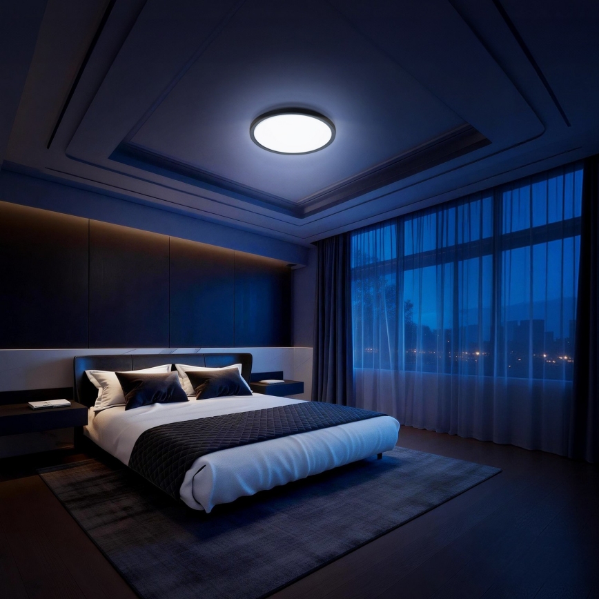 Aigostar - Plafoniera dimmerabile LED RGBW MESH LED/24W/230V 3000-6500K nera + telecomando