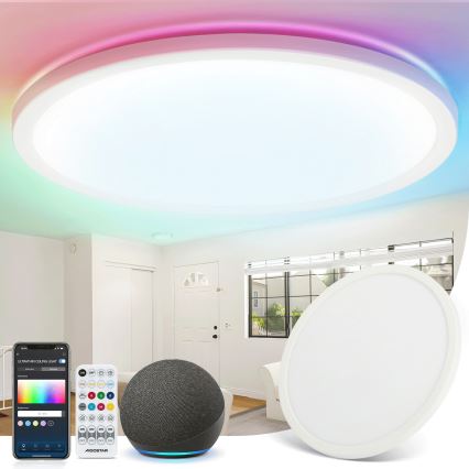 Aigostar - Plafoniera dimmerabile RGBW MESH LED/24W/230V 3000-6500K bianco + telecomando